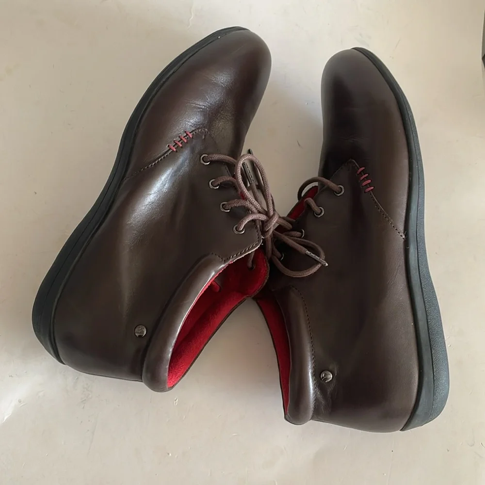 Revere Womens Wanaka Chocolate Brown Lace-up Casual Ankle Booties size 9.5